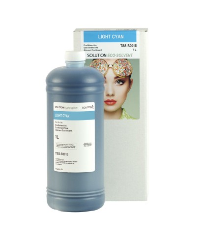 Przejdź do produktu Atrament w butelkach Solution Eco-Solvent light cyan (1000 ml)