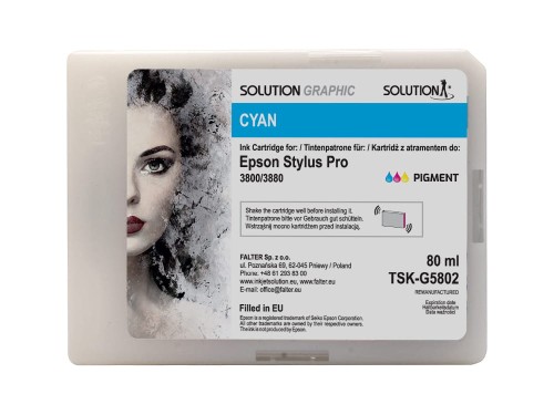 Przejdź do produktu Atrament Solution Graphic do drukarki Epson 3800/3880 (80 ml) cyan (T5802)