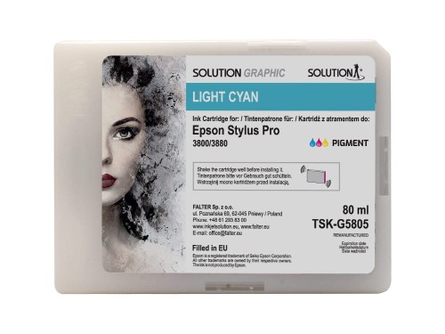Przejdź do produktu Atrament Solution Graphic do drukarki Epson 3800/3880 (80 ml) light cyan (T5805)