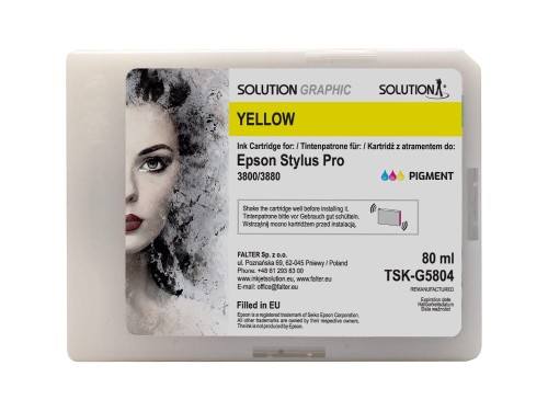 Przejdź do produktu Atrament Solution Graphic do drukarki Epson 3800/3880 (80 ml) yellow (T5804)