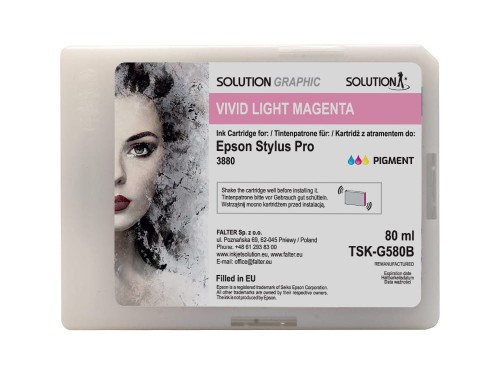 Przejdź do produktu Atrament Solution Graphic do drukarki Epson 3880 (80 ml) vivid light magenta (T580B)
