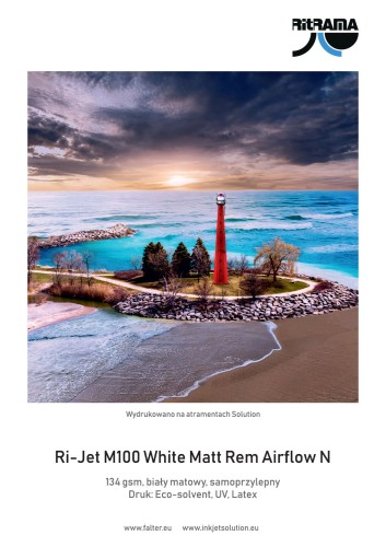 Przejdź do produktu Folia monomeryczna winylowa Ritrama matowa biała z klejem usuwalnym Airflow (100 μm)