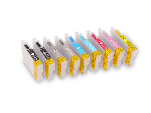 Zum Produkt Wiederbefüllbare tintenpatronen für Epson Stylus Photo R2880 set von 9 (9x11,4ml)