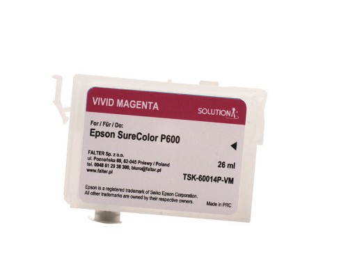 Zum Produkt Wiederbefüllbare tintenpatrone für Epson Stylus Photo SC-P600 vivid magenta (26ml)